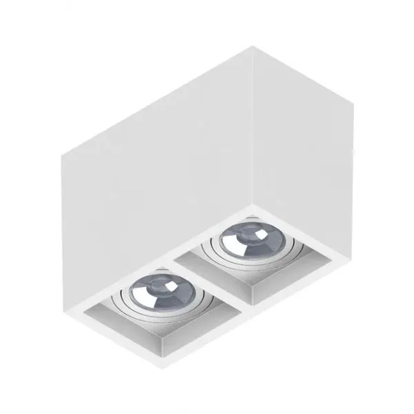 Plafon Boxit Sob 2xar111 Br Se-385.2596 com Temperatura de Cor Face Recuada e Soquete GU10 PRETO Save Energy Plafon Boxit Sob 2xar111 Br Se-385.2596 com Face Recuada e Soquete GU10 PRETO Save Energy