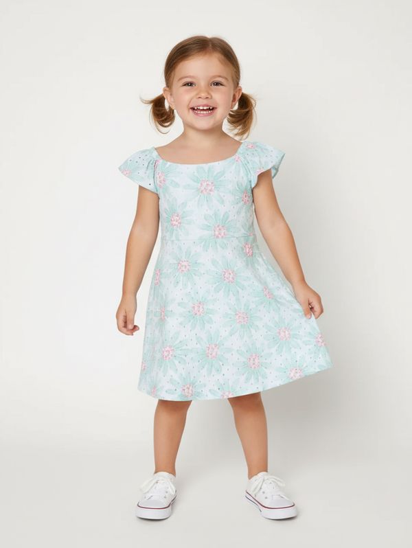 Vestido Laise Infantil Para Menina - VERDE 2