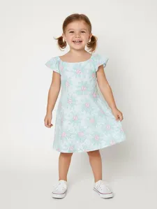 Vestido Laise Infantil Para Menina - VERDE 2