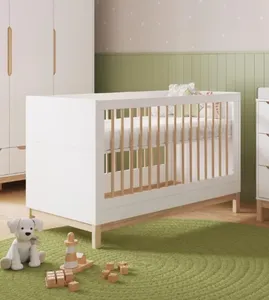 Berço Americano Cozy - 18100 Branco / Carvalho Malva
