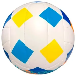 Bola De Vôlei De Praia Mikasa BV543 Tamanho 5 Branco Amarelo E Azul (MP)