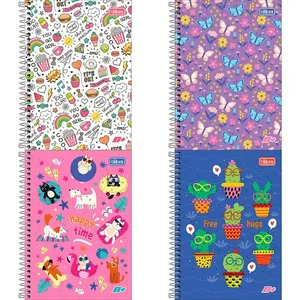 Caderno Espiral Capa Dura 1/4 D+ Feminino 96 Folhas 390470 - Tilibra