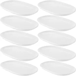 10 Travessas Saladeira Melamina Branca 26,2x17x2,6cm Buffet Restaurante Haus Concept