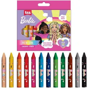 GIZ DE CERA JUMBO BARBIE - 12 CORES - TRIS