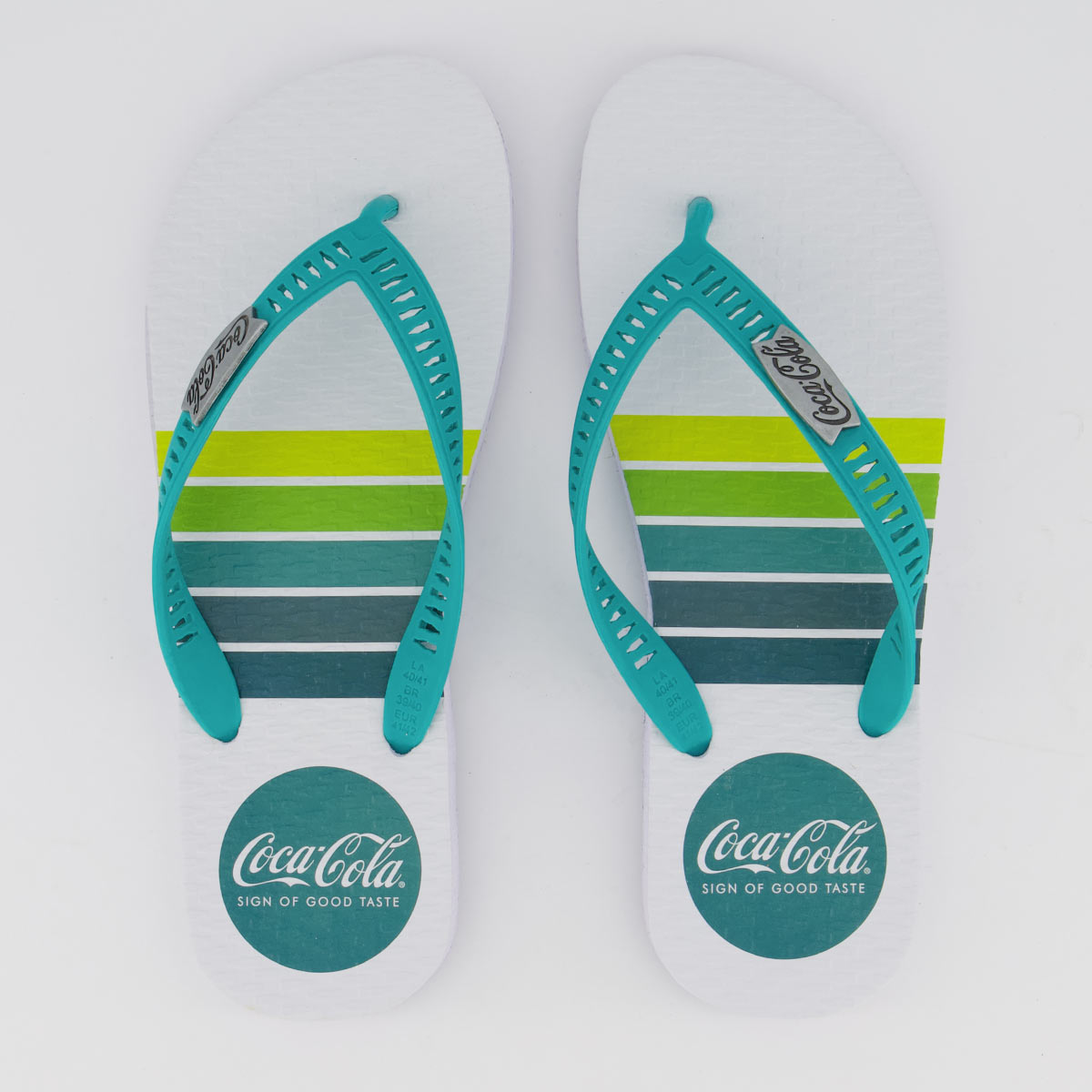 Chinelo Coca Cola Koh Branco e Verde