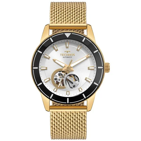 Relógio Technos Automatico Masculino Open Heart Dourado - G3266ZHAA/1K G3266ZHAA/1K