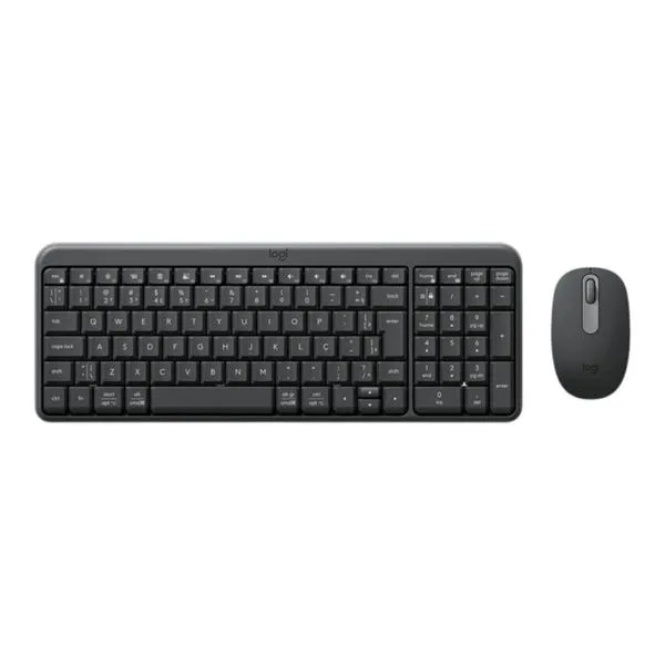 Kit Teclado E Mouse Logitech Sem Fio MK250 Compacto Wireless Grafite (MP)