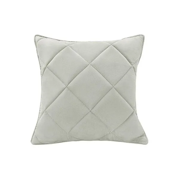 Almofada Decorativa Nina Matelassê 48X48 Veludo Prata
