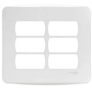 Placa 4x4 6 Postos Branca Miluz - S3B77460 - SCHNEIDER