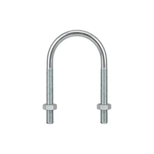 Abraçadeira Grampo U Vergalhão 5 Peças Supera Abraçadeira Grampo U Vergalhão 4" x 3/8" 5 Peças