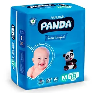 Fralda Descartável Infantil Panda Total Confort Jumbinho M 18 Unidades