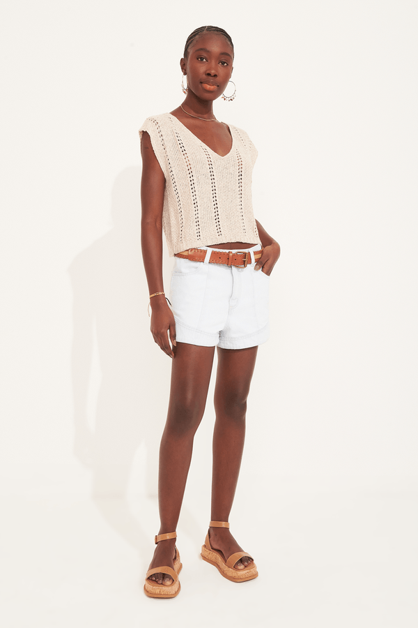 short jeans bainha aplicada JEANS ICE 44