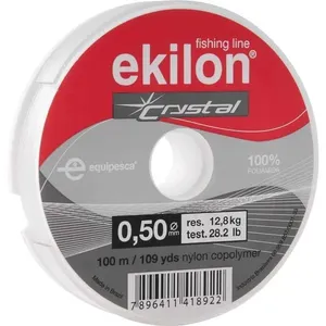 Linha para Pesca 0,50mm X 100m Branca para Uso Esportivo com Aditivo Anti UV e Anel Plástico Ekilon Linha para Pesca 0,50mm X 100m Branca para Uso Esportivo com Aditivo Anti UV Ekilon