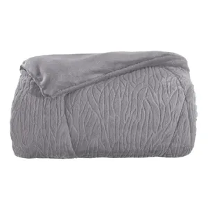 Edredom Queen Plush Peles Cinza Cromo 235x260cm - ED05102202