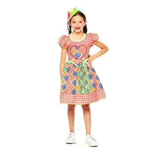 Vestido Junino Infantil Estampa Quitéria Tamanho GG JN7027GG - Fantasias Super