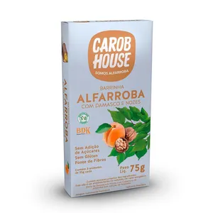 Barrinha Alfarroba com Damasco e Nozes Carob House 75g