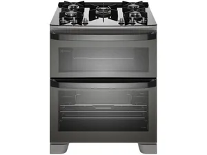 Fogão 5 Bocas Electrolux Cinza Duplo Forno com Timer FE5AD