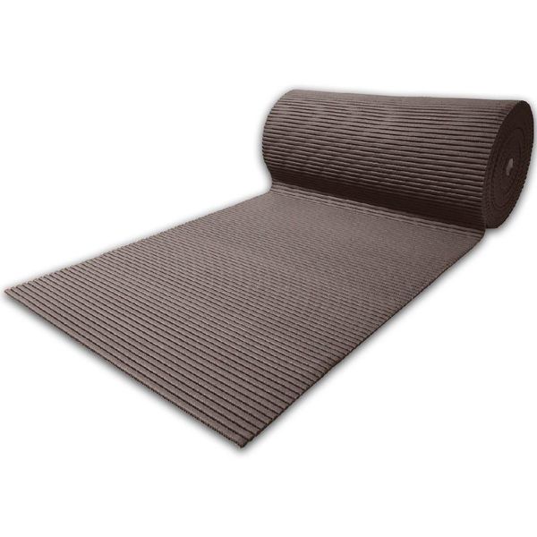 Tapete Passadeira Emborrachada Pvc Antiderrapante 0,65x4,00m Marrom