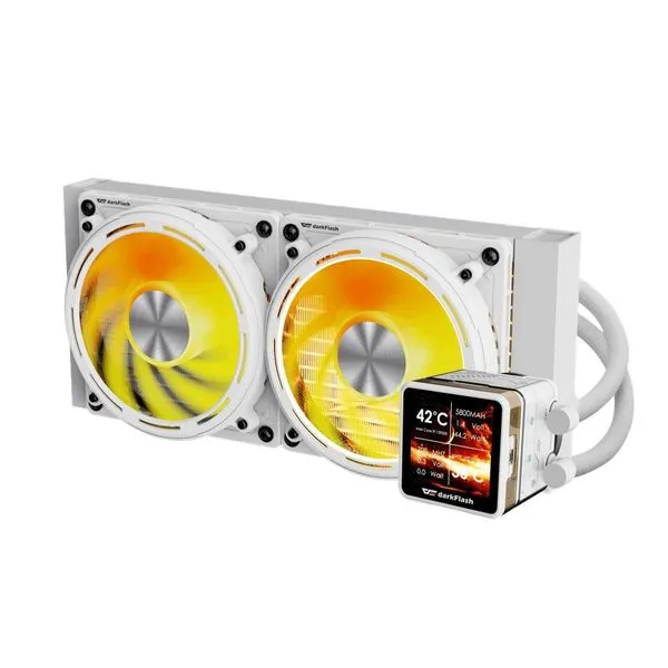 Water Cooler Darkflash 240mm para Processador Explore DE240 LCD ARGB Branco