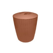 Cesto de lixo de poliestireno Terracota Groove Ou