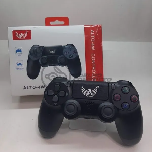 Controle para Videogame Smart Tech ALTO-4W Compatível com Playstation 4 e Computadores Bluetooth sem Fio Preto Controle para Videogame Smart Tech ALTO-4W Compatível com Playstation 4 Bluetooth sem Fio Preto