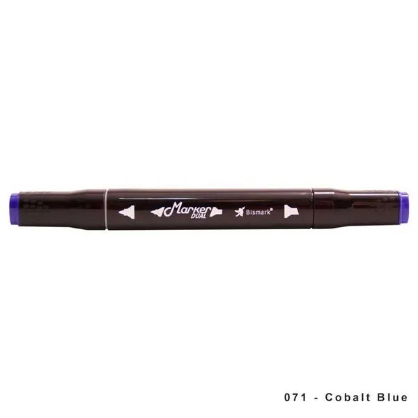 Caneta Marcador Ponta Dupla Marker Dual Cobalt Blue