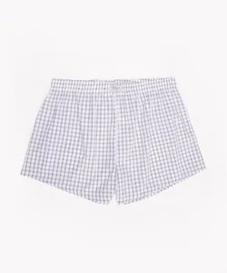 cueca samba canção plus size xadrez branca GG3