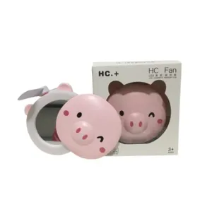 Espelho/Ventilador de Mão Portátil Porquinho ESPELHO/VENTILADOR LUATEK DE MAO PORTATI