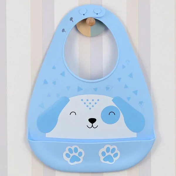 Babador de Silicone Bichuus Azul Azul