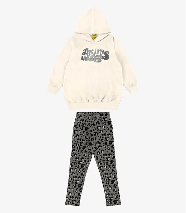 Conjunto Blusão com Legging Rovi Kids Bege 4