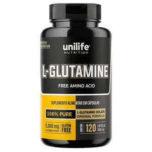 L-Glutamina 100% pura 120 cápsulas Unilife