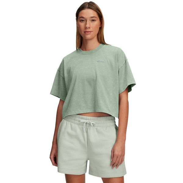 Camiseta Sportstyle Under Armour Heavyweight Wash Feminina G Verde
