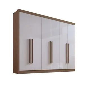 Guarda Roupa Casal 6 Portas 7 Gavetas Sem Pés Athos - D' Doro