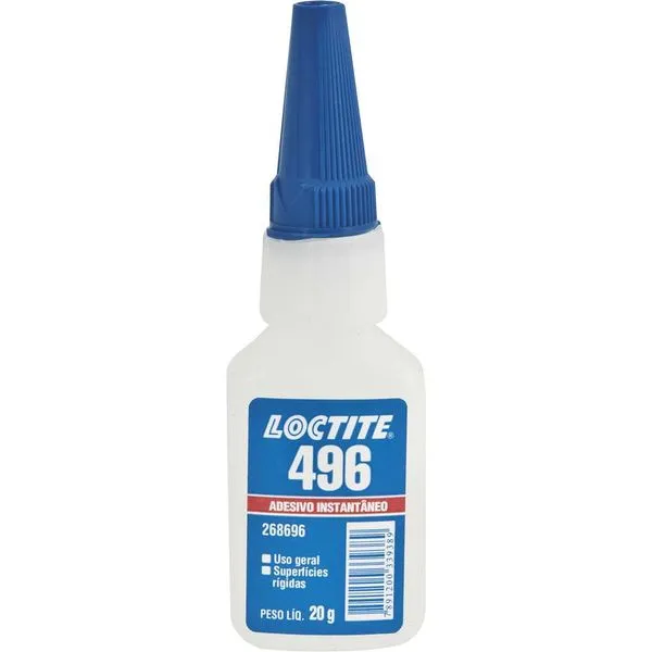 Adesivo instantâneo cianoacrilato industrial 496 20 g 268696 - LOCTITE