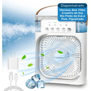 Umidificador De Ar E Ventilador Portátil NTMY Branco A-BI