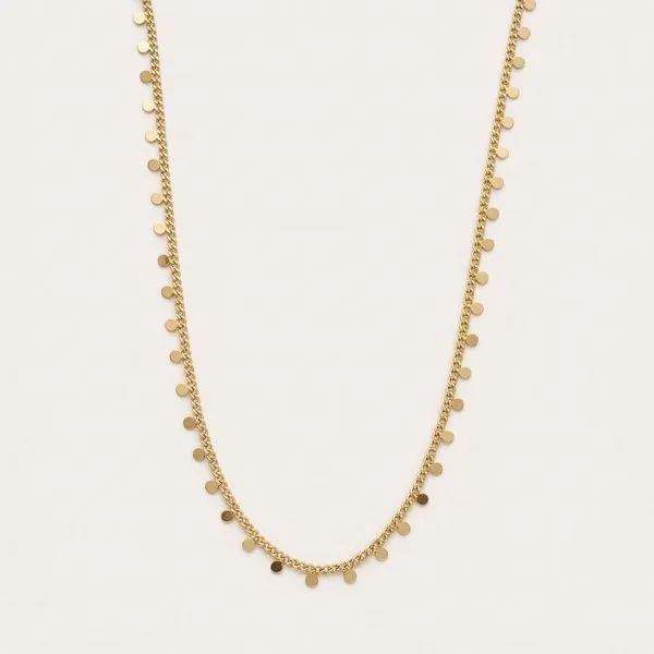 Colar Milliá Bolinhas Banho de Ouro Corrente Delicada 40CM Extensor Dourado Feminino Colar Milliá Bolinhas Banho de Ouro 40CM Extensor Dourado Feminino