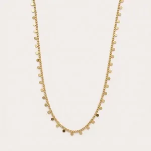 Colar Milliá Bolinhas Banho de Ouro Corrente Delicada 40CM Extensor Dourado Feminino Colar Milliá Bolinhas Banho de Ouro 40CM Extensor Dourado Feminino