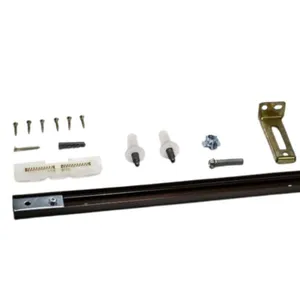 Kit Para Porta Camarão Trilho 1m Perfil Rold Kit Para Porta Camarão Trilho 1m Marrom