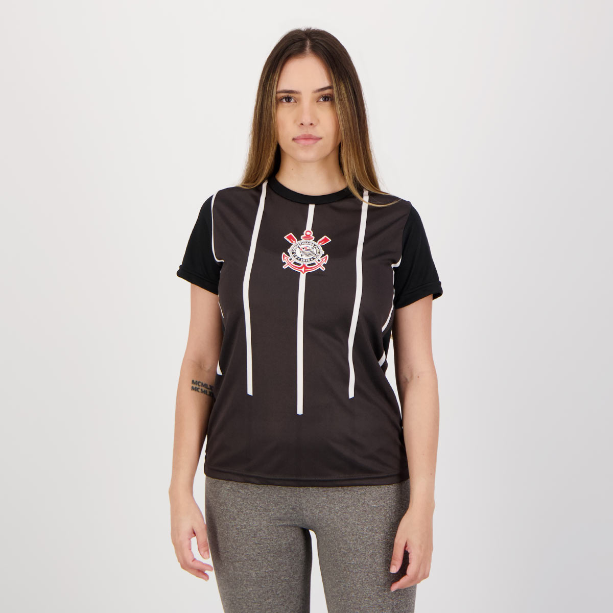 Camisa Corinthians Charles Feminina Preta