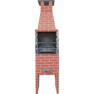 Churrasqueira Concreto Refratário Atacadão Lazer 55cm Tijolinho Ceramica