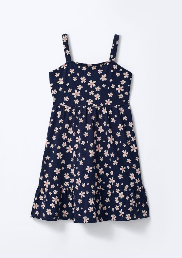 Vestido Curto Infantil Estampado - Azul 010