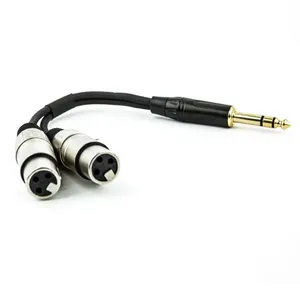 Cabo Adaptador P10 Macho para 2 XLR Fêmea Estereo 1,8 metros