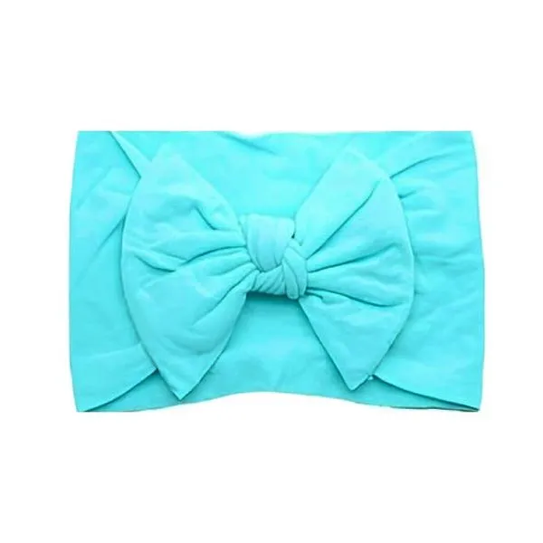 Laços De Cabelo Infantil Menina Turbantes De Bebê Fixa Grossa Verde Tiffany