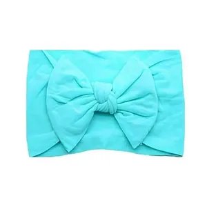 Laços De Cabelo Infantil Menina Turbantes De Bebê Fixa Grossa Verde Tiffany