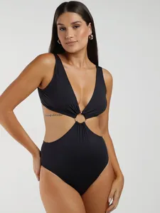 Maiô Com Bojo Removível Feminino PRETO 44