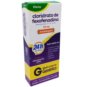 Cloridrato de Fexofenadina 120mg 10 comprimidos revestidos Genérico Onefarma