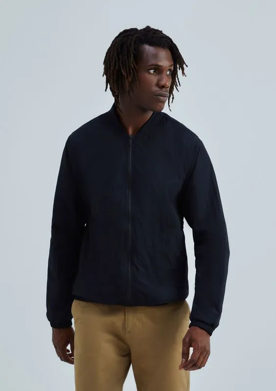 Jaqueta Básica Masculina Bomber Corta Vento - Preto P