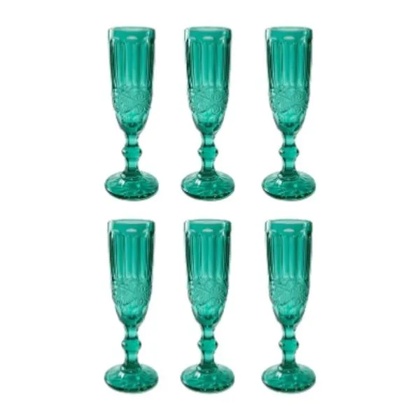 Jogo De Taças Lyor 6 Peças Para Champanhe 140ml Tiffany (MP)