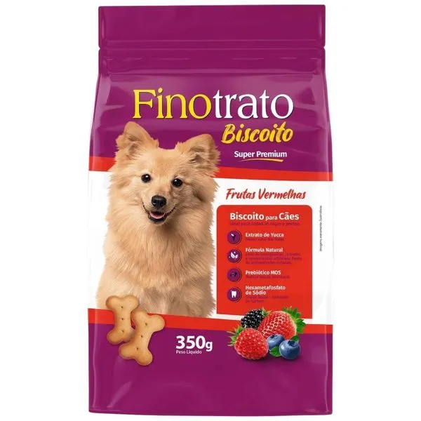 Biscoito Para Cães Finotrato Frutas Vermelhas 350g (MP)