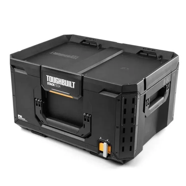 Caixa Organizadora Modular para Ferramentas Stacktech TB-B1-B-50 com Bandeja Interna Toughbuilt Brasil Caixa Organizadora Modular Stacktech TB-B1-B-50 com Vedação IP65 Toughbuilt Brasil